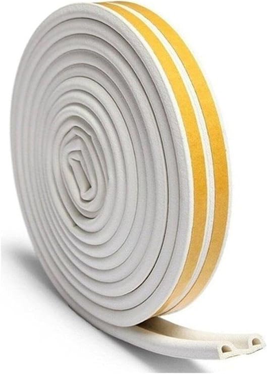 Contacall Bondit Çift Sarım Kauçuk Kapı ve Pencere Izolasyon Bandı Fitili 4X2 8 Metre Beyaz