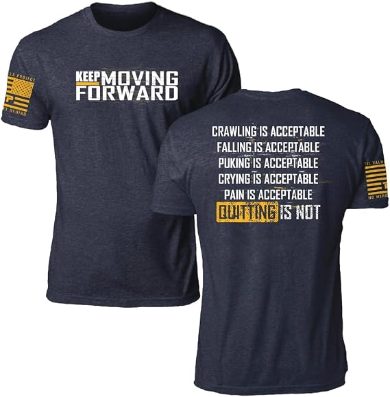 Til Valhalla Project Keep Moving Forward Graphic Tee, Veteran Owned & Operated, Proudly Printed in The USA
