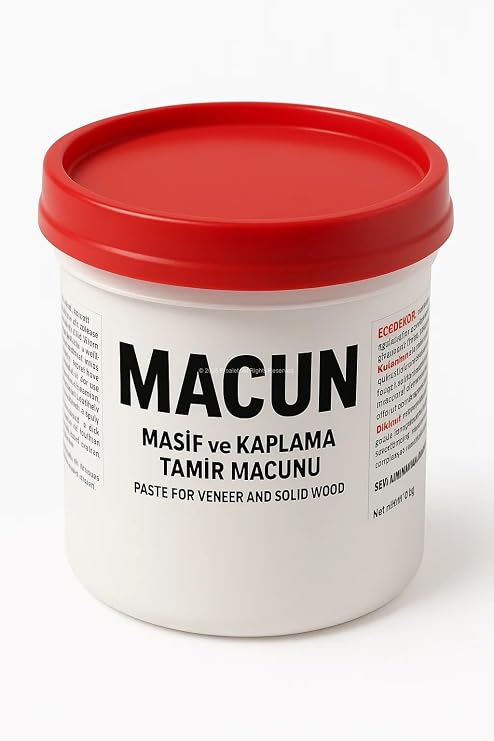 Tamir Macunu, Ahşap, Kaplama, Masif Yüzey, Çizik, Çatlak, Delik Onarıcı Dolgu, Kapatıcı, 200 Gram (Akçaağaç)