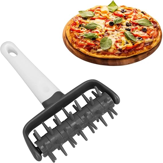 Pizza Dough Docker Dough Hole Maker Pizza Docking Tool Pastry Docker Roller Pizza Dough Roller Pizza Needle Punch for Home Kitchen Restaurant (Grey)