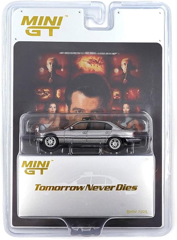 Mini GT BMW 750IL Ölçekli Model Araba, 1/64,#39;Tomorrow Never Dies' 007 Temalı, Blister Paket