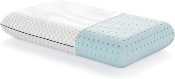 LUCID Memory Foam Pillow 70 cm with Gel Particles – Breathable and Cooling – Washable Cover, 70 x 35 cm