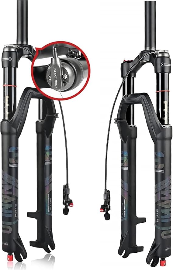 マウンテンバイク用サスペンションフォーク 26インチ/29インチ MTBバイク オイル/エア式フロントフォーク リバウンド調整機能付き クロスカントリーサイクル用 トラベル量120mm