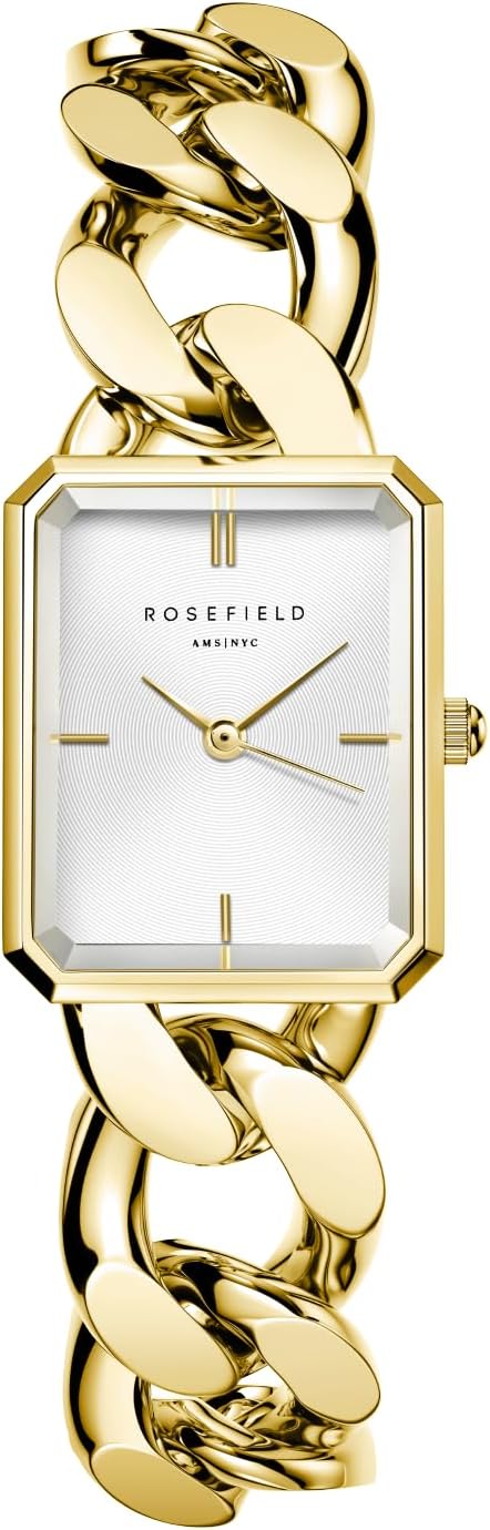 Rosefield Octagon XS Studio Gold with White Dial and 19.5x24 mm Gold Case SWGSG-O55 Stainless Steel