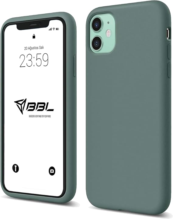 Babilden iPhone 12/12 Pro İle Uyumlu Kılıf İnce Ve Dayanıklı Sıvı Silikon 3 Katmanlı Tam Kaplamalı Şık Yumuşak Jel Hissi Yüksek Kalite Kauçuk Telefon Kılıfı (Yeşil)