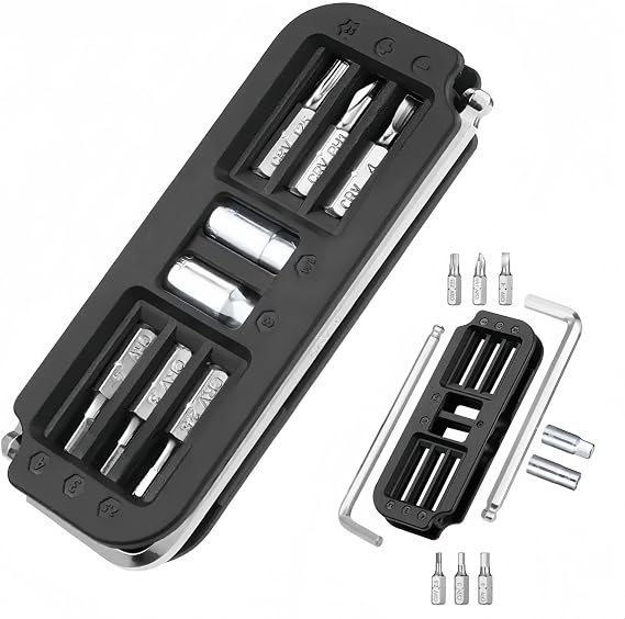 Multifunction Bicycle Tool Set, 10-in-1 Gifts for Men, Stocking Fillers Gadgets for Christmas, Multitool for Camping Hiking Cycling