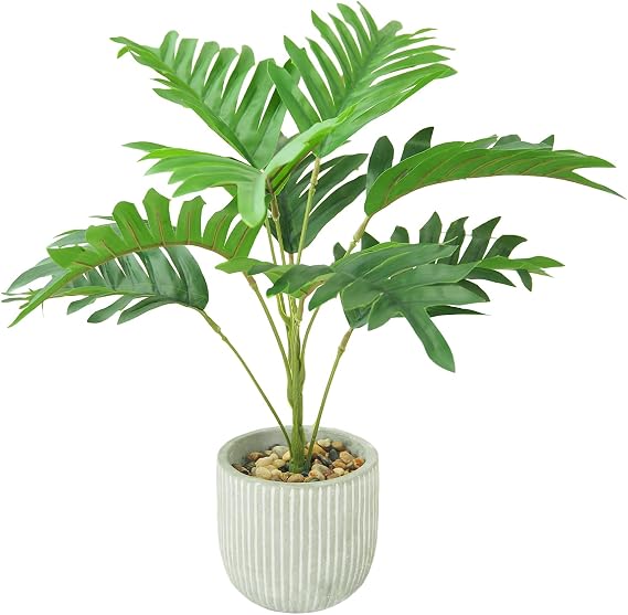 Leixi Artificial Plants,36cm Adjustable Fake Plants with White Ceramic Pot | Ideal for Window,Living Room,Desk,Office,Indoor Outdoor Decor