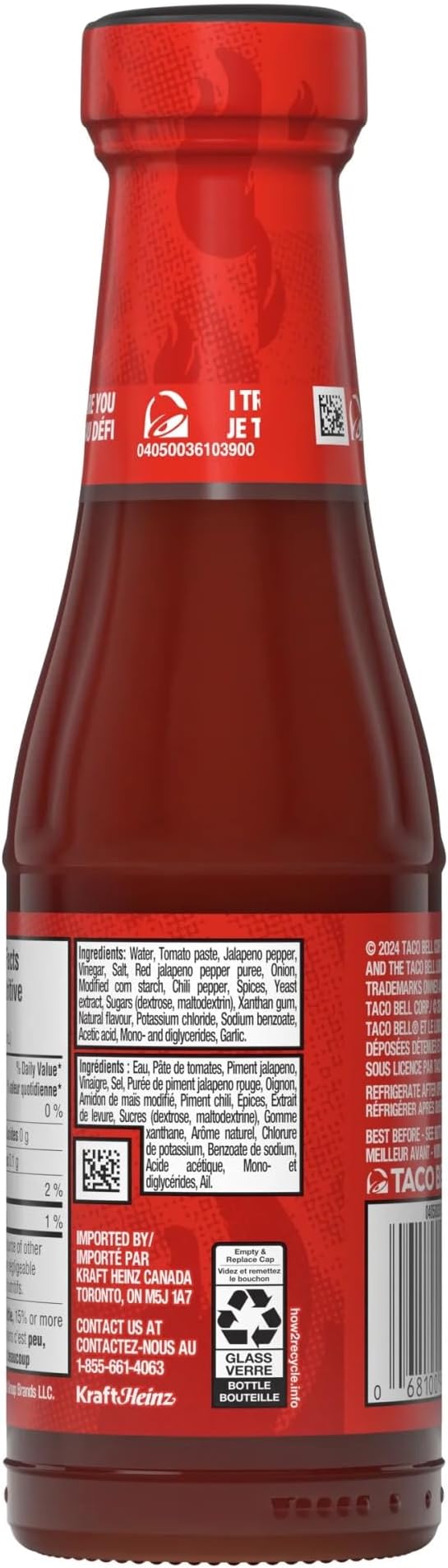 Taco Bell Fire Sauce 7.5Oz Bottles (Pack Of 2)