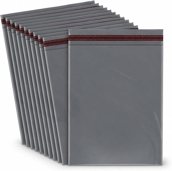 1ABOVE 50 Pack Grey Mailing Bags 6x9 Inch Self Seal Postal Bags