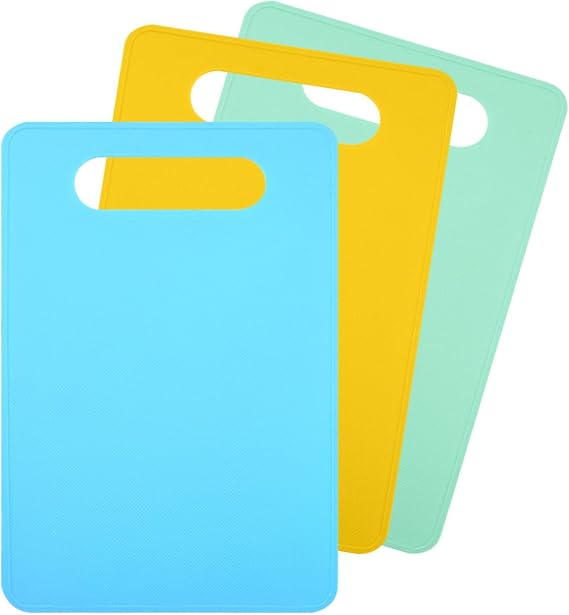 Xdealcozyxc 3 Pcs Small Plastic Chopping Board, 29 cm x 19 cm Multipurpose Mini Chopping Board