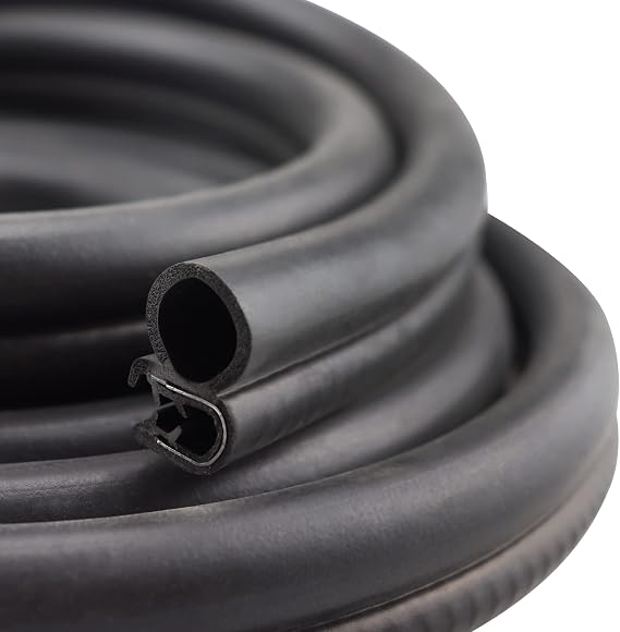 Car Door Rubber Seal Universal Car Door Seal Strip Rubber Edge Trim with Side Bulb for Caravan Boat Truck (3m)