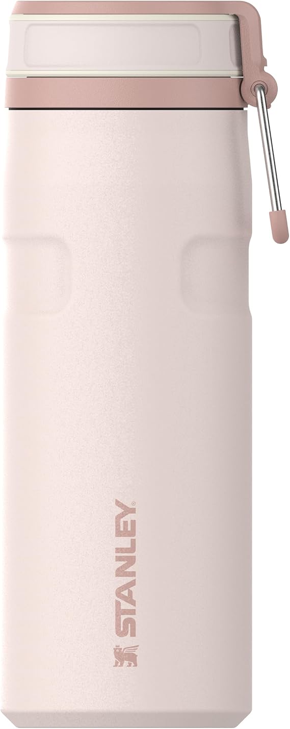 Stanley IceFlow Bottle Twist Flip 0.47L - 12 Horas Fría - Heladas 3 Días - Apta Para Lavavajillas - Botella Agua Acero Inoxidable - Sin BPA - Aislamiento Al Vacío - Rose Quartz