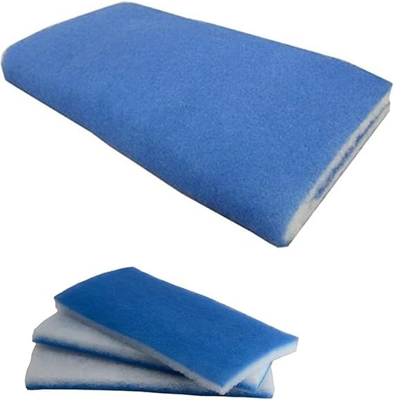 Faf Fresh Air Filter Akvaryum Temizlik Filtresi Mavi Beyaz Elyaf Çift Katmanlı Biyolojik Arıtma Filtre Paketi (20 x 100 x 2 cm 2 Adet)