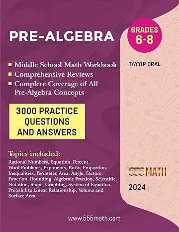 PRE-ALGEBRA: Pre-Algebra Practice Workbook