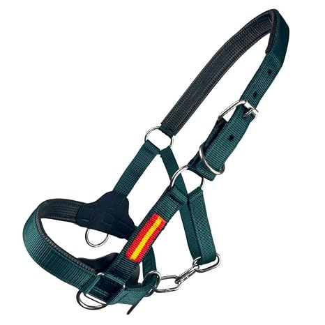 Bridle block nylon extra Los Nietos Dressage | COB size | Green color | Horse equipment | Saddlery product | Artisan tradition | Los Nietos