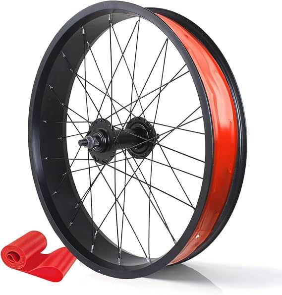 Snow Bike Wheel Set 20/24/26X4.0-4.9'' Fat Wheelset Ebike Beach Bikes Front Rear Aluminum Alloy Rim 36H Disc Brake Hub Quick Release 135mm/195mm For 7-12s Cassette