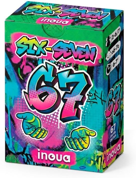 Inoua Six-Seven Fast Reflex Card Game, for 2-7 Players, Ages 6-70, 6-7 Minute Games, Portable Family Game