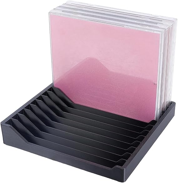 12スロット ブラック Cdホルダー Cdディスプレイラックスタンド プラスチック 滑り止め フィート Dvd 収納ボックス 棚 ホームシアター アクセサリー デスクトップオーガナイザー メディア 音楽 デスクトップ ホーム オフィス 部屋用品 大人用