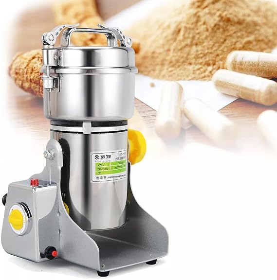 500g Electric Grain Grinder,Spice Grain Mill Stainless,1500w Powerful Motor, 23000rpm High Speedy Grinding with 5min Timer Mill,for Dry Spice,Herbs, Nut,Coffee