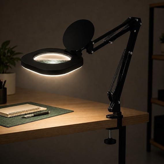 Coverzone 10X LED Işıklı Büyüteçli Masa Lambası 80 LED 15W 850 Lümen F-689A [Enerji Sınıfı A]