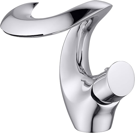 Faucet Bathroom Waterfall Chrome Basin Faucet Mixer Tap Basin Faucets Silver Modern Faucet Bathroom Elegant Faucet Basin, Cold and Hot Bathroom Water Tap Brass
