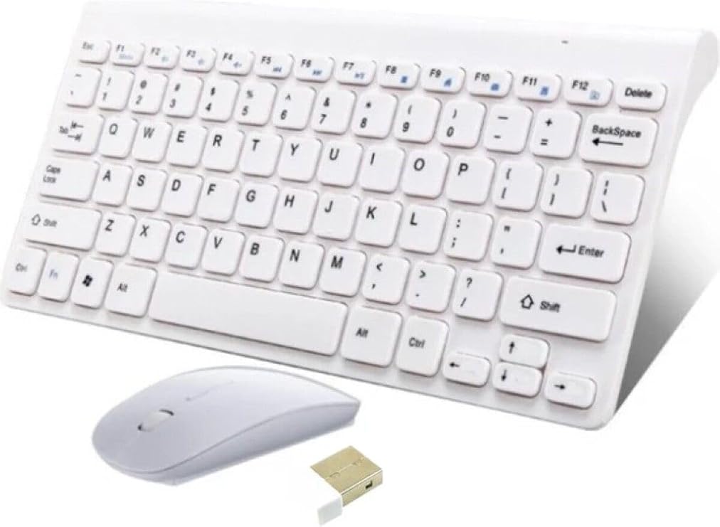 General Mobile E-Tab 20 10.1" Tablet Uyumlu Kablosuz Taşınabilir Q Klavye Ve Mouse Set BEYAZ