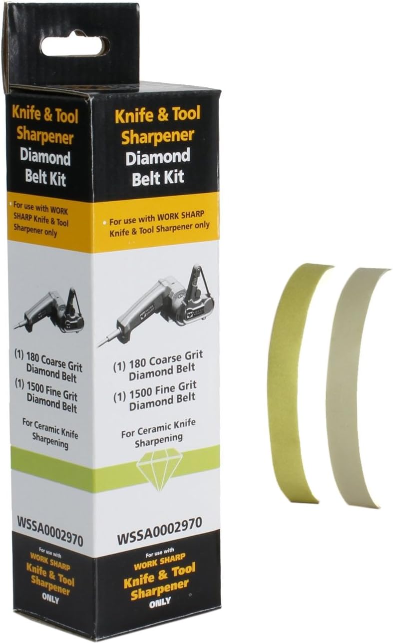 WORK SHARP Diamond Belt Kit – WSSA0002970 Knife and Tool Sharpener Belt Kit – Premium Grade Diamond Abrasives for Ceramic Knives Sharpening