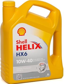 Shell Engine Lubricating Oil Shell Helix HX6 10W-40 5 Litres