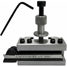 MachEl Quick Change Tool Post Holder for Boxford, Warco & Similar Size Lathe Machine (T51 STD Holder W/Parting Cut Off Holder (1/2" Blade))