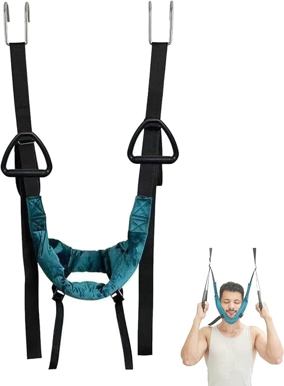 Neck Stretcher Cervical Traction Device for Decompression Home Physical Therapy, Portable Neck Stretcher Hammock