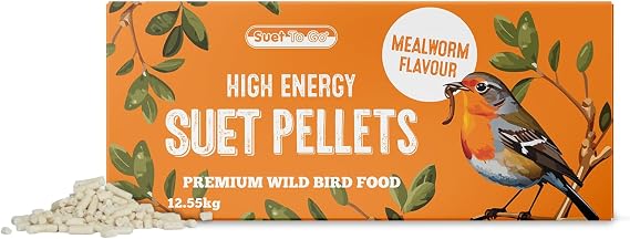 Suet To Go Mealworm Suet Pellets - 12.55kg Bulk Value Box - Premium Wild Bird Food