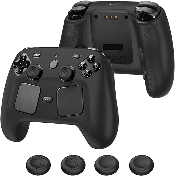 Steam Controller 2 2026用ケースカバー ソフトシリコンプロテクターカバースキンケース Steam Controller 2用、傷防止性、耐衝撃性、ブラック