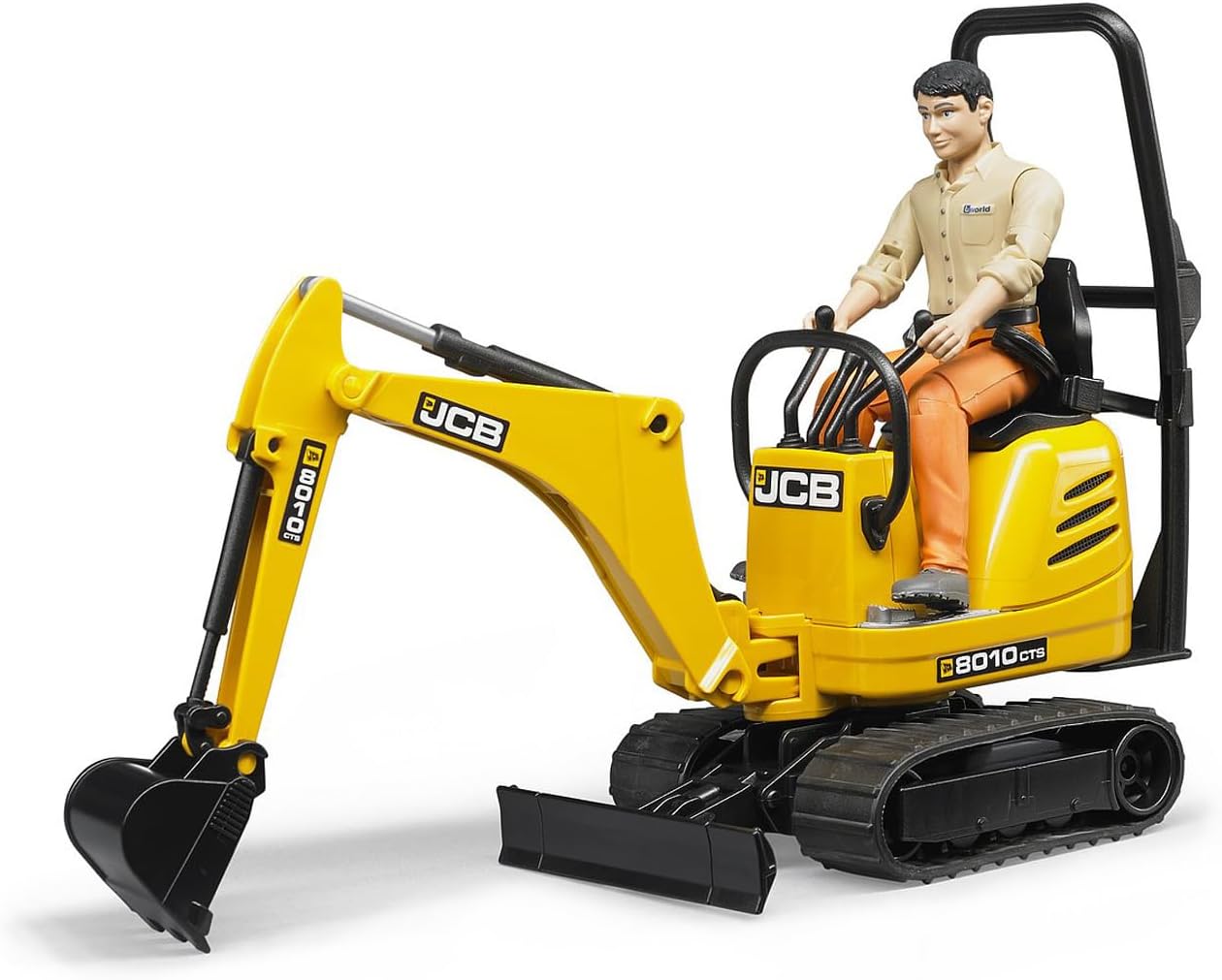 Bruder Bworld Jcb Microbagger 8010 Cts & Construction Worker Scale Model