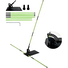 Golf Alignment Stick Holder, Golf Swing Plane Corrector, Adjustable Swing Plane Trainer with Alignment Sticks, Golf Swing Training Aid for Posture Correction, Indoor/Outdoor Practice for All Golfers