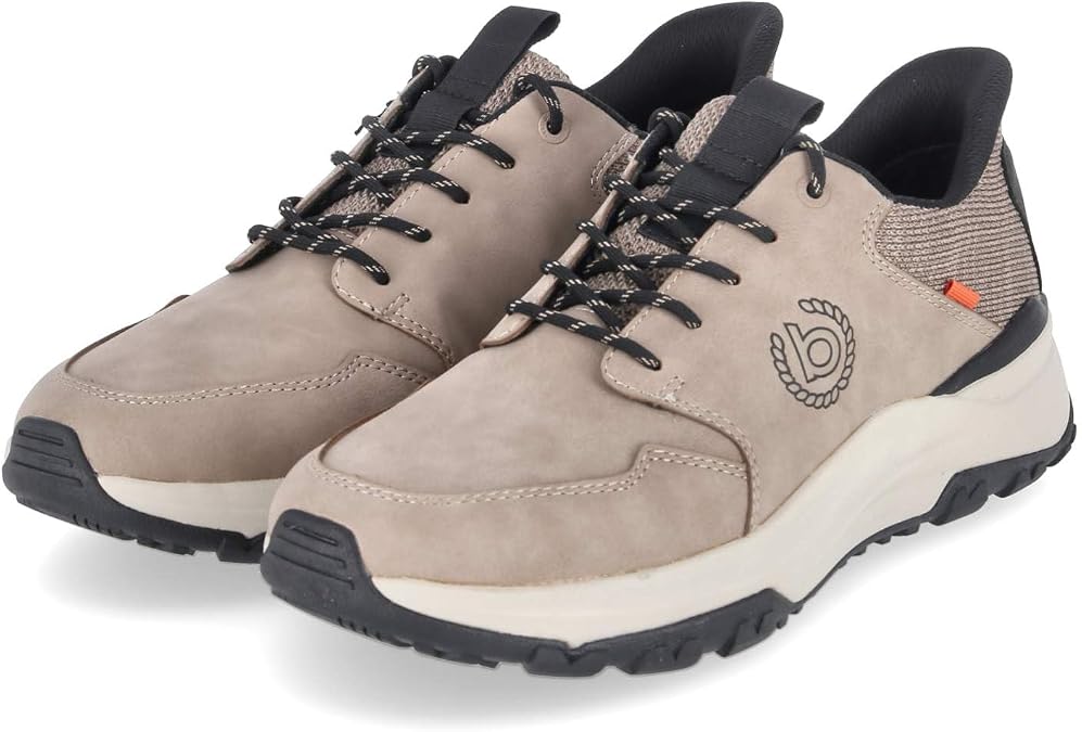 bugatti 322AVL025500-5200 Men's Low Trainers Textile and Synthetic Beige - Size 40