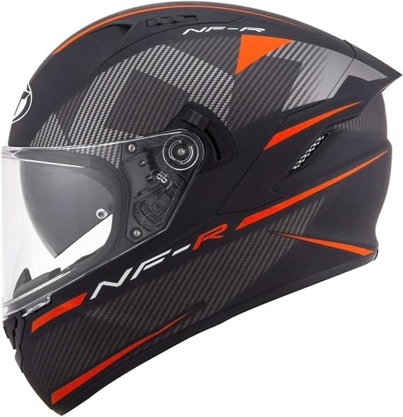 KYT Motorcycle Helmets Integral nf-r XXL 63 cm, Matt Orange, Logos