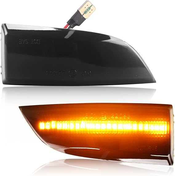 LED Dynamic Side Blinker Turn Signal Light Side Mirror Sequential Indicator Light Competible with Re nault Megane MK3 2008-2016 Turn Signal Light, 2 Lamps