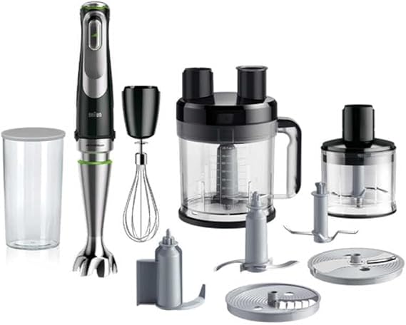 Braun MultiQuick 9 MQ 9195XLI 2L El Blenderi 1200W Siyah, Paslanmaz Çelik