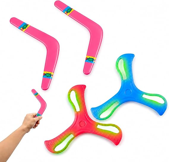 4PCS Boomerang Set, Flying Boomerangs for Parks and Outdoor Activities