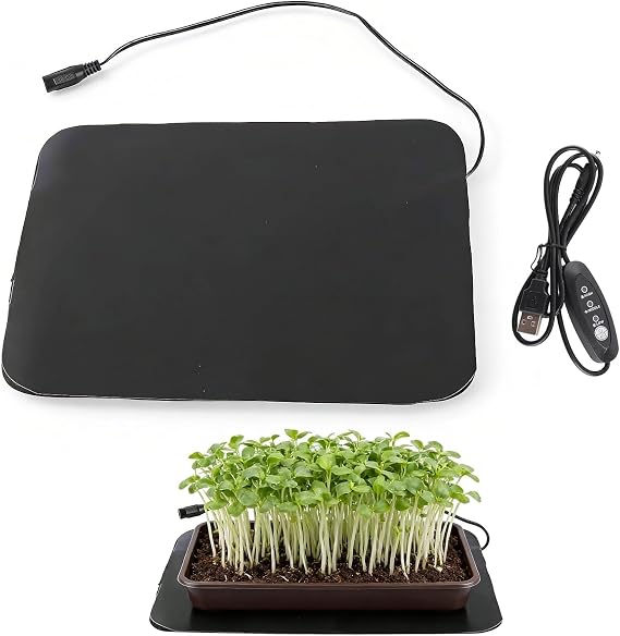 2PCS Heat Mat for Plants, Germination Heated Propagator Warming Mat