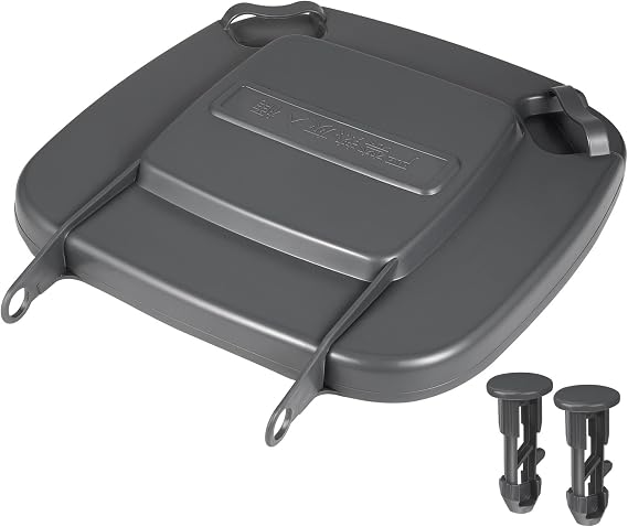 iplusmile Plastic Trash Can Lid Replacement: Wheelie Bin Lid Plastic Cover with Hinge Pins for 50L Outdoor Kitchen Garden Garbage Can,black