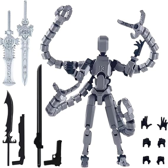 3D Printed T13 Fully Assembled Multi-Joint Articulated Action Figure