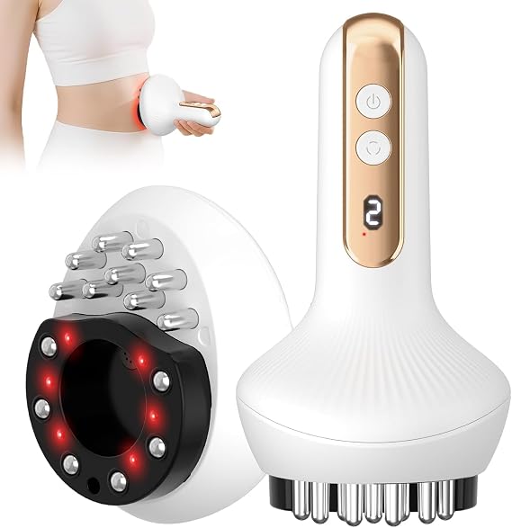 Lymphatic Drainage Massager&Cellulite Massager Tool with Multi-Mode Technology, Heat & Light Therapy, for Legs, Arms & Belly, Body Sculpting Machine