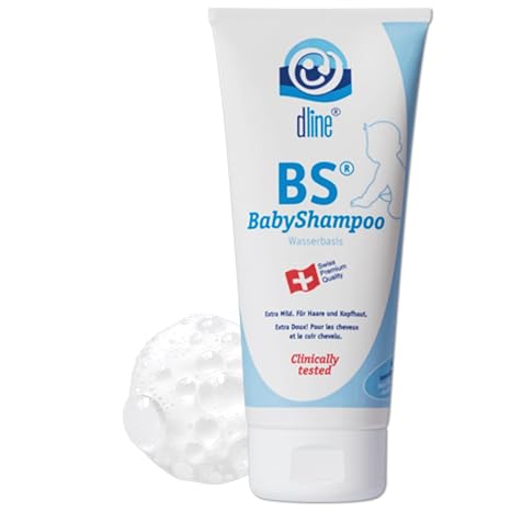 dline BS-BabyShampoo 200 ml Tube with Mild Shampoo Milk Scab Remove Baby Without Burning in the Eyes for Highly Sensitive Scalp Gift for First