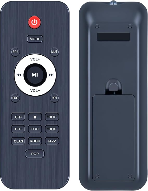 New Remote Control Replacement Fit for WISCENT Portable CD Player WTB-791B WTB-797 WTB-791, Roxel RCD-230BT, WIITHINK WCD9949-UK, Denver TDC-280B, for Grouptronics GTCD-501