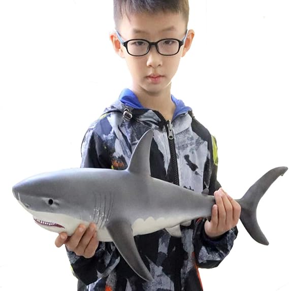 JOKFEICE Great Shark Toy Figures - Realistic Animals Action Figures - Ocean Huge White Whale Playset Educational Learning Toys for kids Party Suppliers