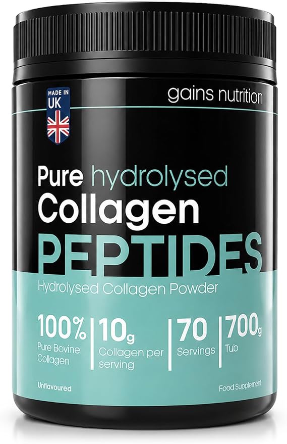 GN Collagen Peptides Powder | Hydrolyzed Bovine Collagen Powder - 700g | Unflavoured & Unsweetened Collagen Supplements for Women & Men with Essential Amino Acids | Allergen Free