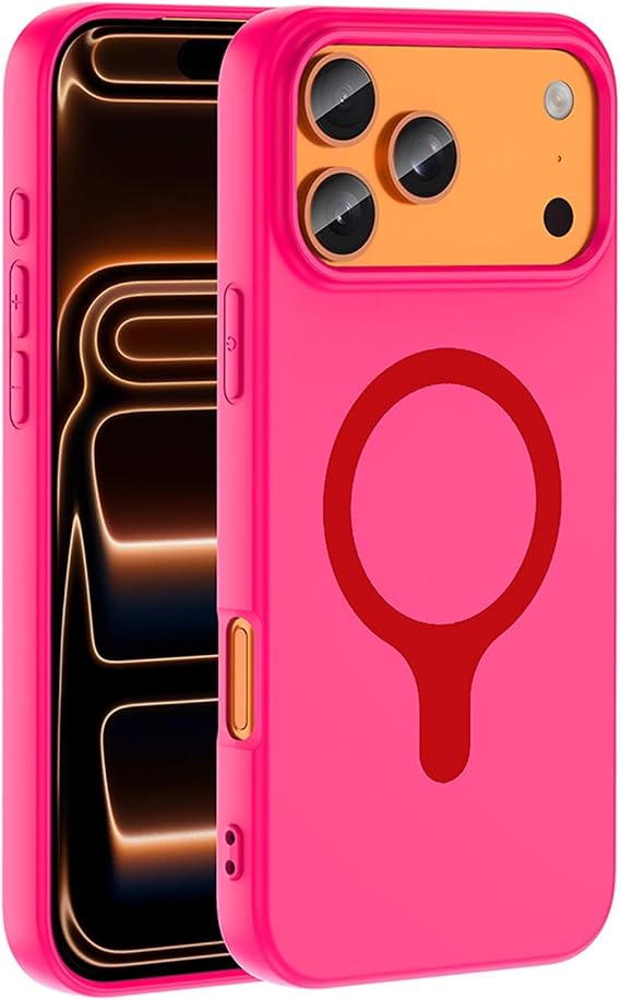 Microsonic Apple iPhone 18 Pro için Kılıf Pastello MagSafe Koyu Pembe [iPhone 18 Pro ile Uyumlu Kılıf - Koyu Pembe]