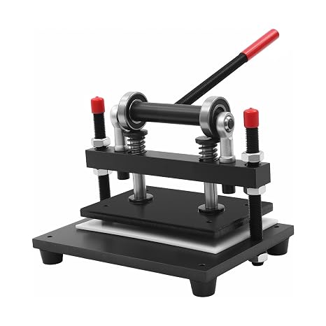 Leather Cutting Machine, 2T Manual Leather Clicker Press 26X16Cm Upper Plate, Adjustable Pressure Leather Die Cutting Machine