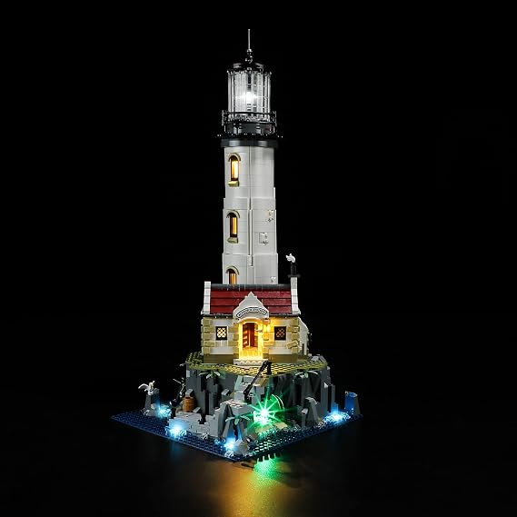 GEAMENT LED Light Kit Compatible with LEGO Motorized Lighthouse - Lighting Set for Ideas 21335 Model (Building Set Not Included)